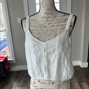 American Eagle Buttoned Crop Camisole Top